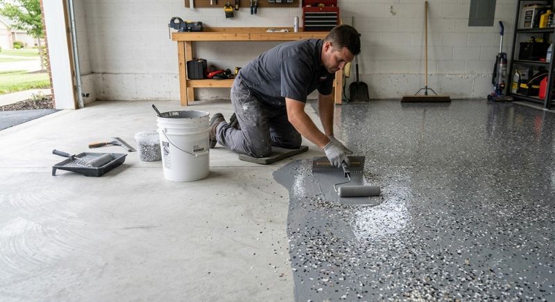 Epoxy Garage Flooring Installation in Raleigh, NC