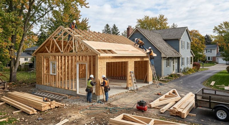 Attached Garage Construction in Conroe, TX